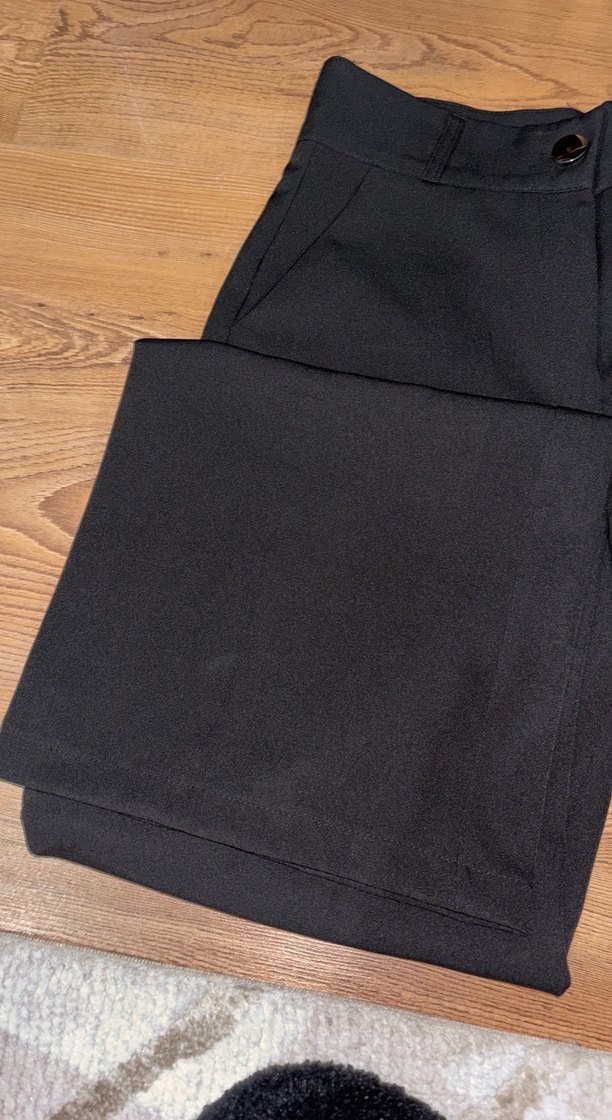 Düğmeli yüksek bel Kadın Kumaş Pantolon - Görsel 3