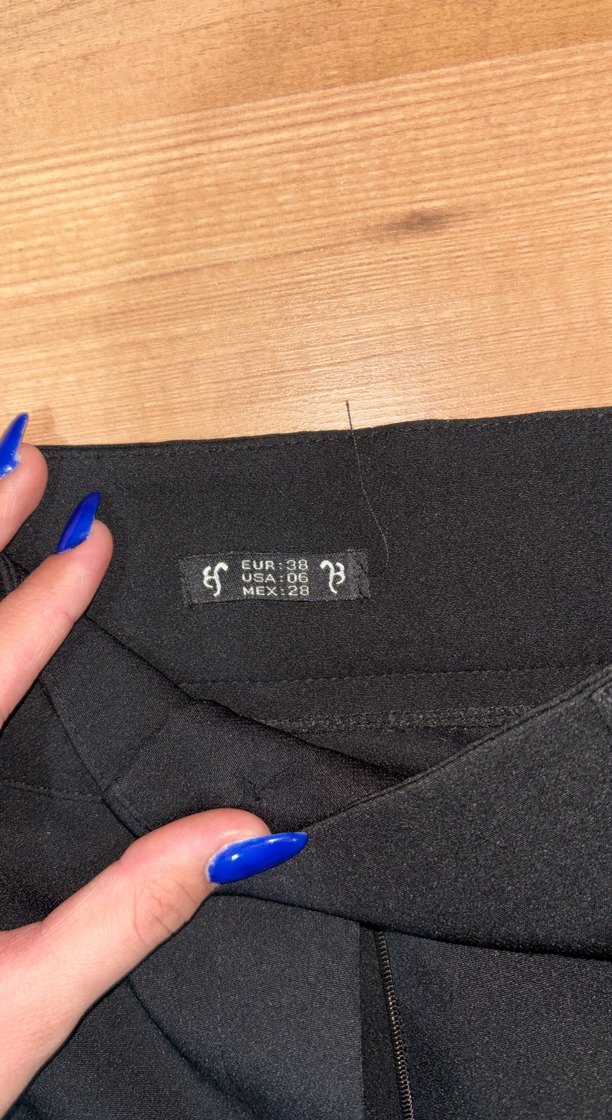 Düğmeli yüksek bel Kadın Kumaş Pantolon - Görsel 4