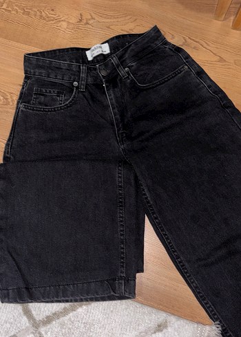 Kadın siyah Denim Rahat Kesim Jean - Görsel 4