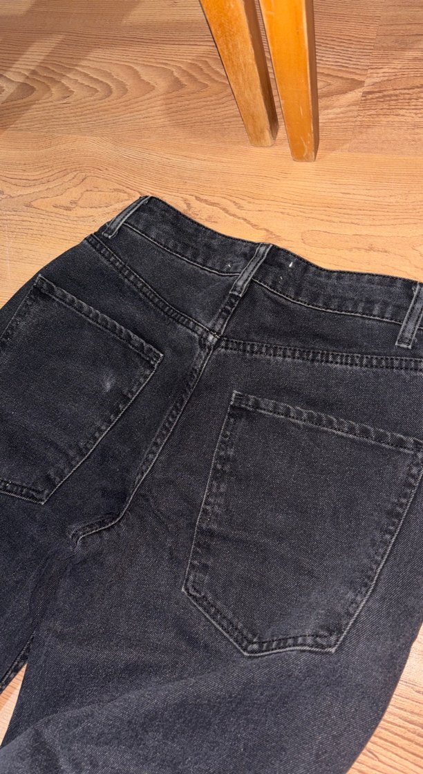 Kadın siyah Denim Rahat Kesim Jean - Görsel 3