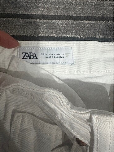 Zara Beyaz kot pantolon