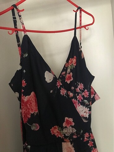Zara Çiçekli tulum elbise