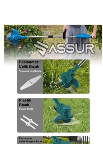 Kablosuz Çim Biçme Makinesi Turkuaz - Görsel 5