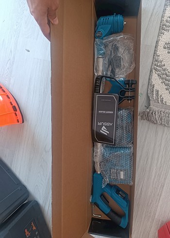 Kablosuz Çim Biçme Makinesi Turkuaz - Görsel 2