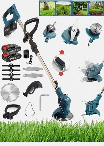 Kablosuz Çim Biçme Makinesi Turkuaz - Görsel 3