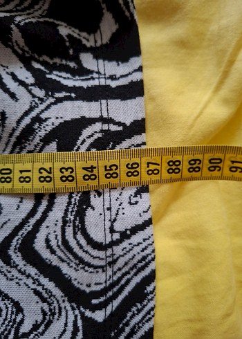 Balon kollu girdap desenli mini elbise - Görsel 14