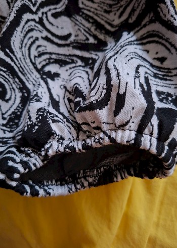 Balon kollu girdap desenli mini elbise - Görsel 15