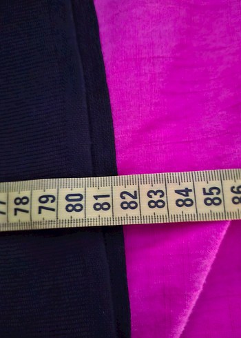 Siyah Beyaz Çizgili Midi  merserize standart bedenli Elbise - Görsel 8