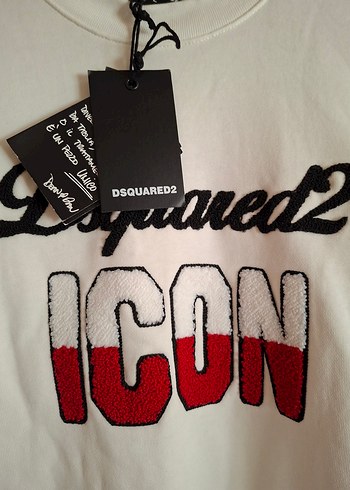 Beyaz Erkek Pamuklu Sweatshirt ICON Baskılı - Görsel 4