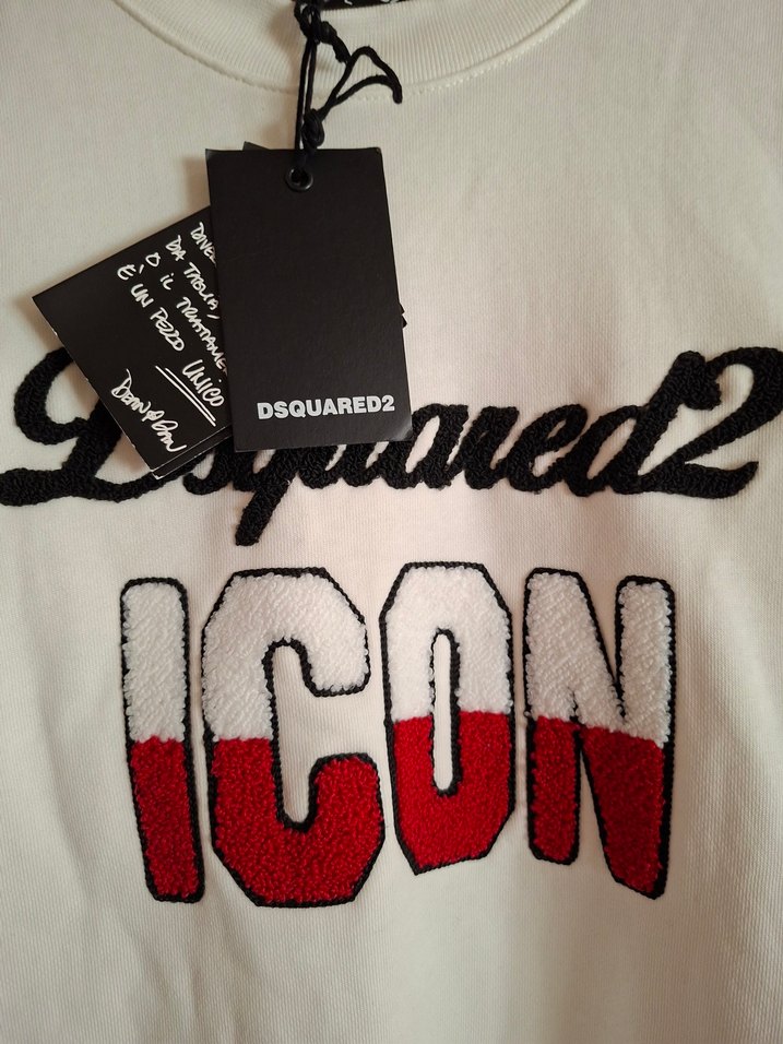 Beyaz Erkek Pamuklu Sweatshirt ICON Baskılı - Görsel 4