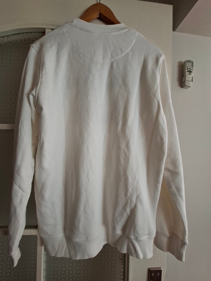 Beyaz Erkek Pamuklu Sweatshirt ICON Baskılı - Görsel 2