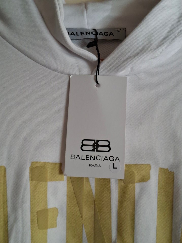 Balenciaga Beyaz Kapüşonlu Sweatshirt - Görsel 5