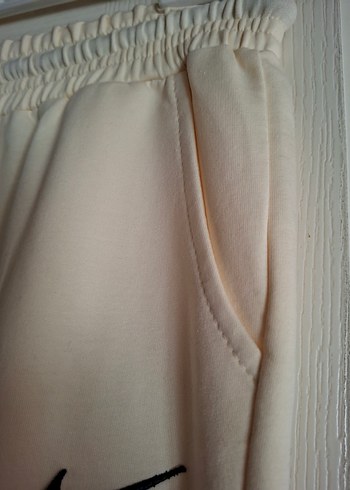 Krem Kadın Rahat Kesim Eşofman Altı - Görsel 5