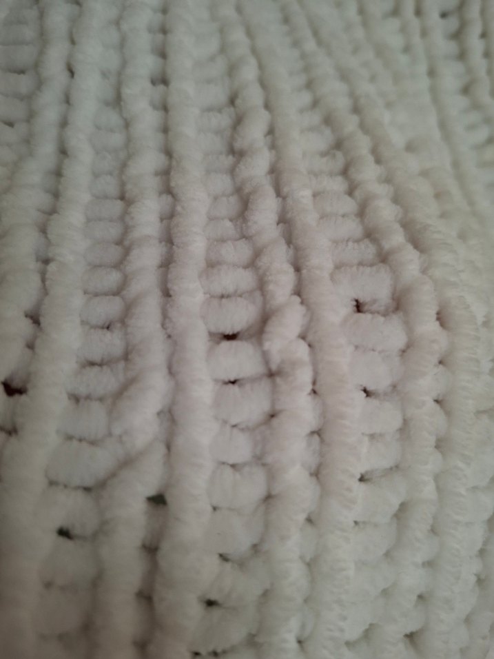 Bohem Beyaz Kadın örme atkı - Görsel 2