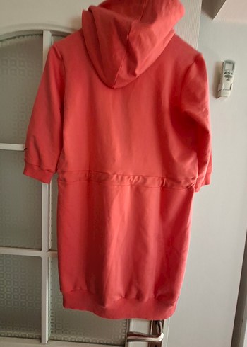 kadin Kapüşonlu Fermuarlı mini elbise - Görsel 2