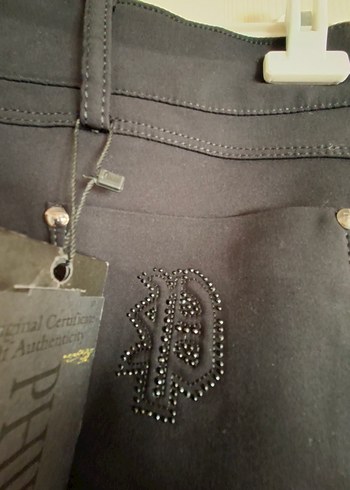 Düğmeli Siyah orjinal Kadın Denim Pantolon - Görsel 7