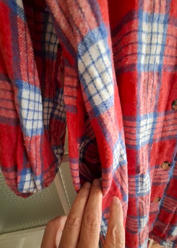 Kırmızı Ekoseli Uzun Kollu oduncu Gömlek - Görsel 7