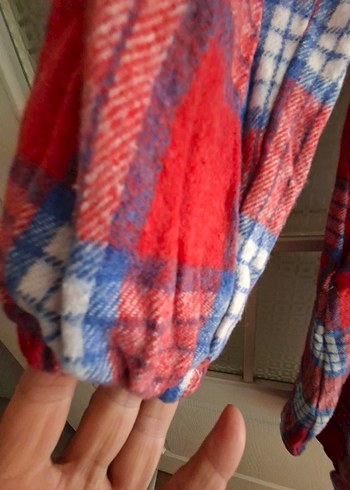 Kırmızı Ekoseli Uzun Kollu oduncu Gömlek - Görsel 4