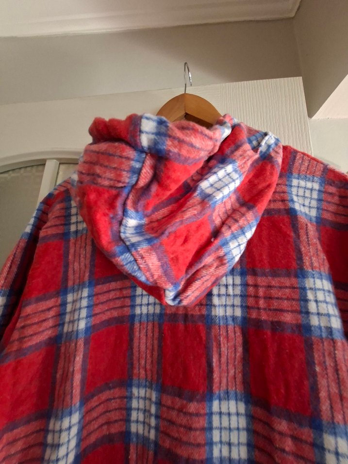 Kırmızı Ekoseli Uzun Kollu oduncu Gömlek - Görsel 5