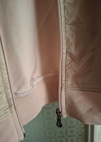 Bej BOSS erkek Fermuarlı Spor sweatshirt unisek - Görsel 11