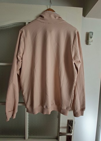 Bej BOSS erkek Fermuarlı Spor sweatshirt unisek - Görsel 2