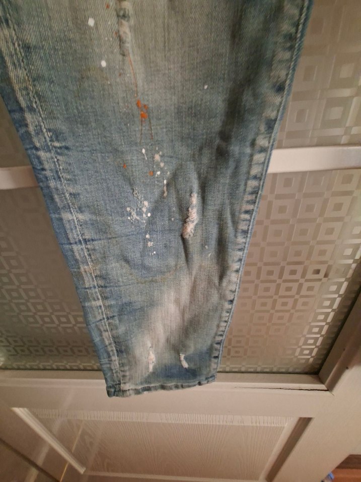 Gri Baskılı Rahat Kesim Erkek Denim Pantolon - Görsel 5