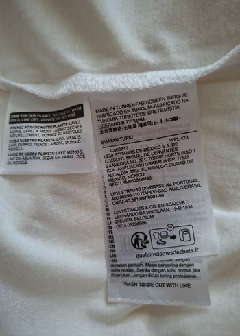 Levi's Beyaz Baskılı Erkek Tişört unisek - Görsel 8