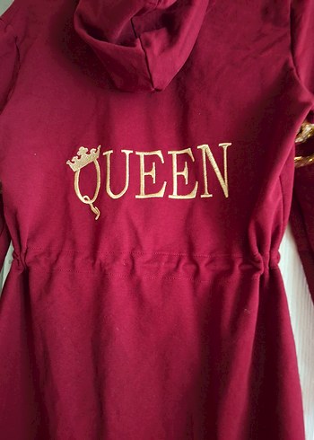 Bordo Nakışlı Uzun Kadın Spor Elbise - Görsel 12