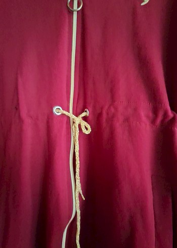 Bordo Nakışlı Uzun Kadın Spor Elbise - Görsel 8