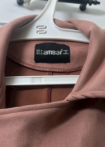 Kadın pembe Süet Fermuarlı Deri Ceket - Görsel 3