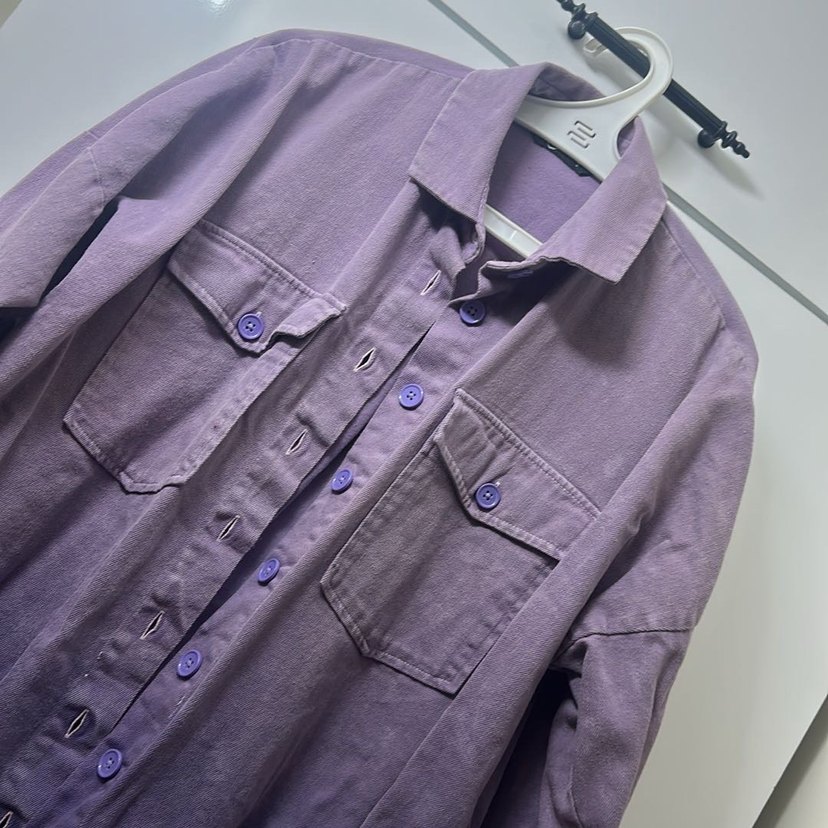 Defacto mor renk geçişli kot ceket - Görsel 4