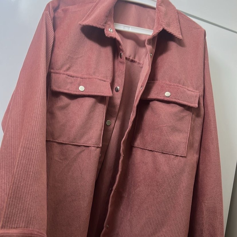 Pembe Kadın kadife Uzun Kollu Gömlek - Görsel 2