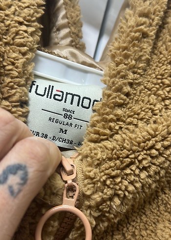 Camel Renkli Kadın Peluş Ceket - Görsel 2