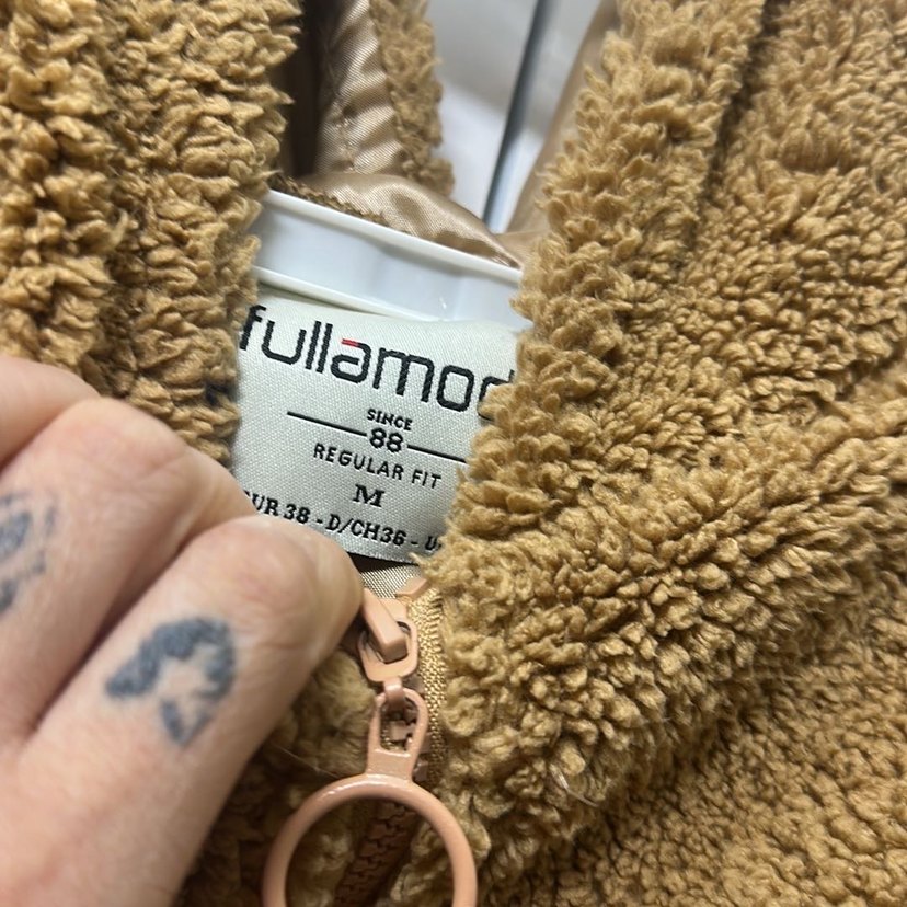 Camel Renkli Kadın Peluş Ceket - Görsel 2