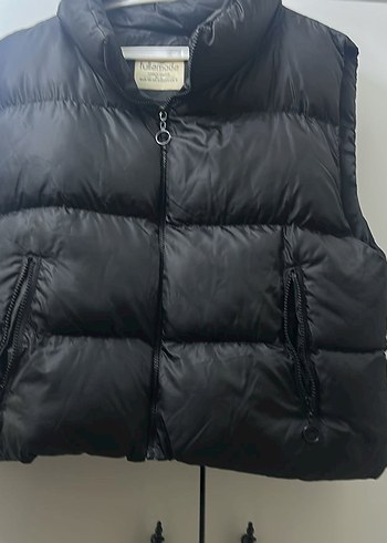 Siyah Kadın Fermuarlı Şişme Yelek - Görsel 3