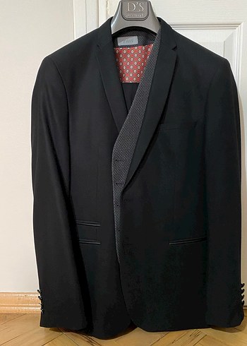 D'S DAMAT Erkek Siyah Modern Klasik Takım Elbise Damatlık