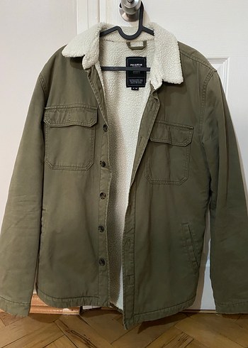 American vintage haki yesil pelus kurk erkek ceket