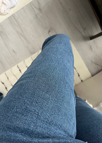 36 Beden Gri Tie-Dye Salaş Midi Kadın Jean