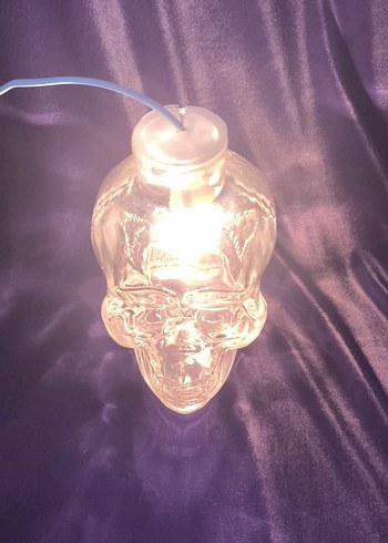 Şeffaf Kafatası Tasarımlı Masa Lambası - Görsel 3