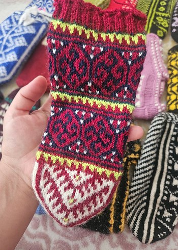 Beden çeşitli Renk Renkli El Örgüsü patikler ve çoraplar