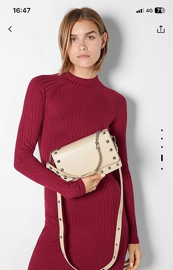 Beden ten rengi Renk Bershka çanta