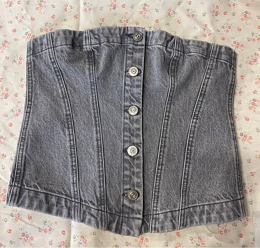 Gri denim büstiyer??