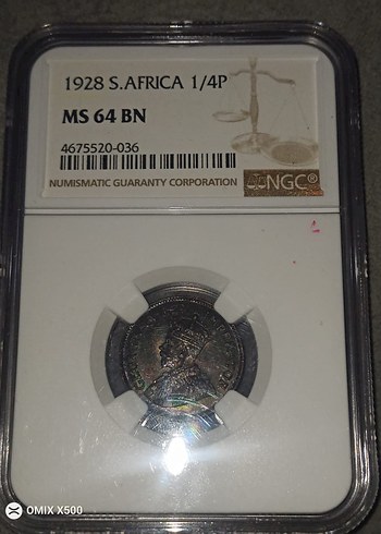 1928 Güney Afrika 1/4P 64 puan