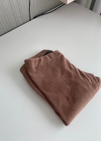 Krem Kadife Tayt - Görsel 2