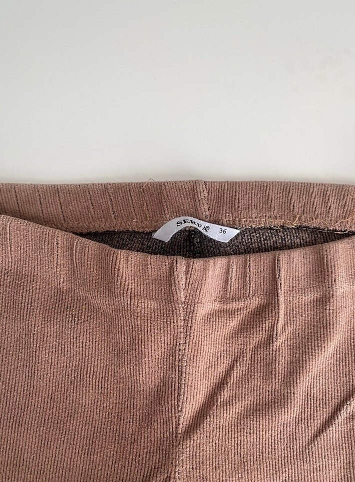 Krem Kadife Tayt - Görsel 5