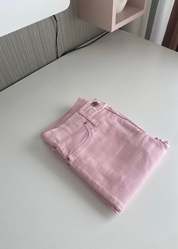 Pembe Skinny Kot Pantolon - Görsel 2