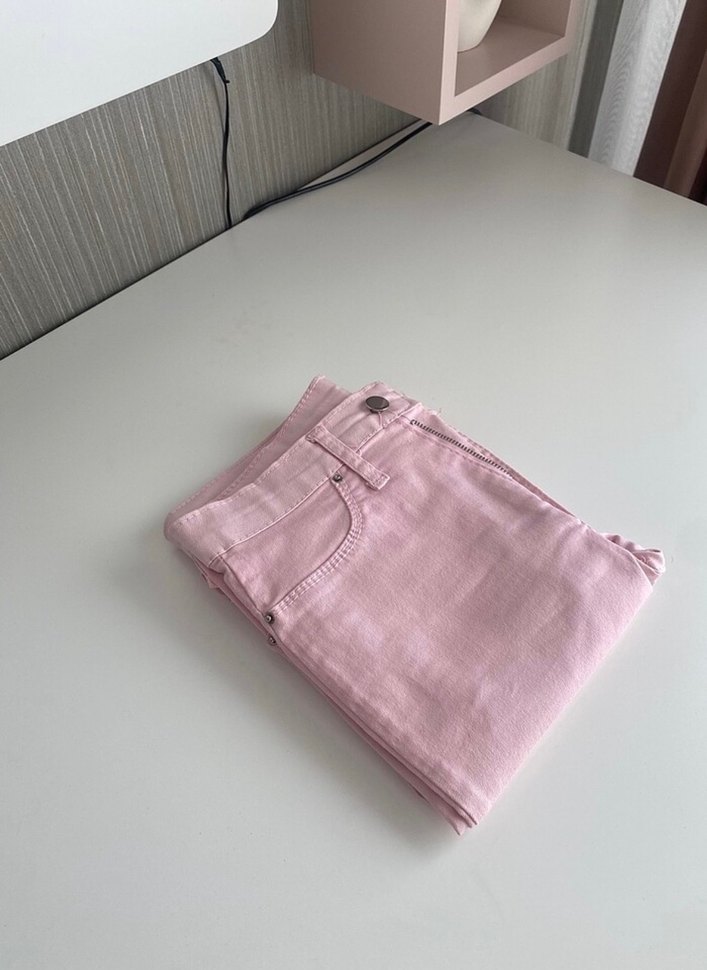 Pembe Skinny Kot Pantolon - Görsel 2