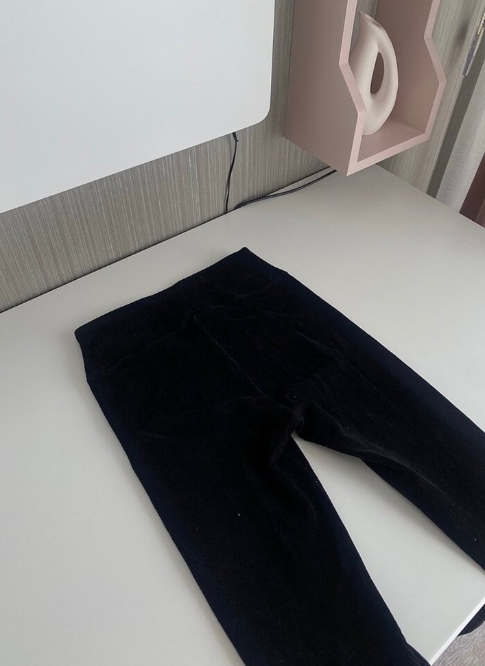 Lacivert Kadife Tayt - Görsel 4