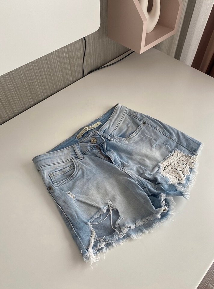 Rahat Kesim Denim Şort - Görsel 3