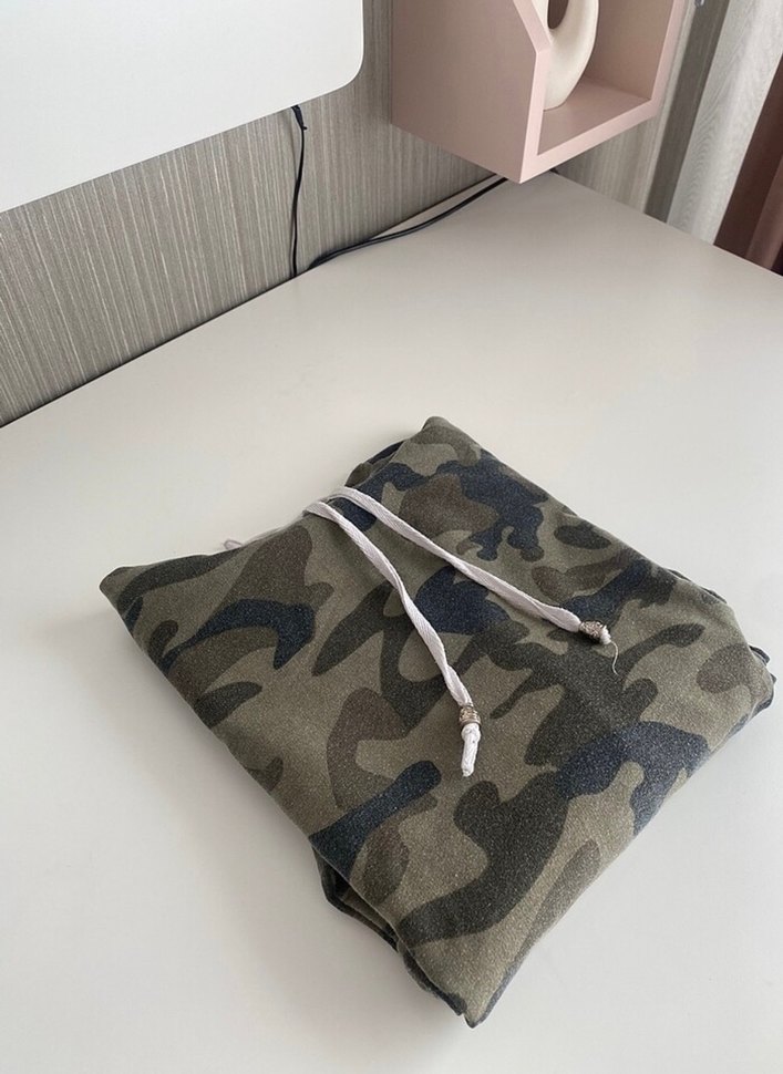 Kamuflaj Desenli Kapüşonlu Sweatshirt - Görsel 2